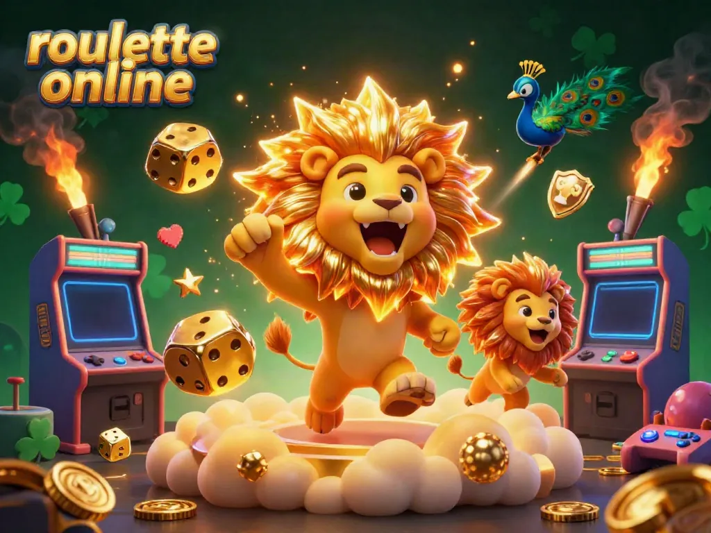 Experience the thrill of roullete online in a vibrant casino oasis with dynamic characters.